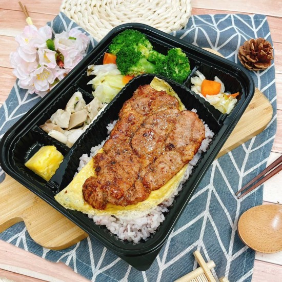 嫩煎梅花排便當套餐